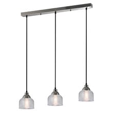 Wallace Metal & Glass 3 Light Pendant